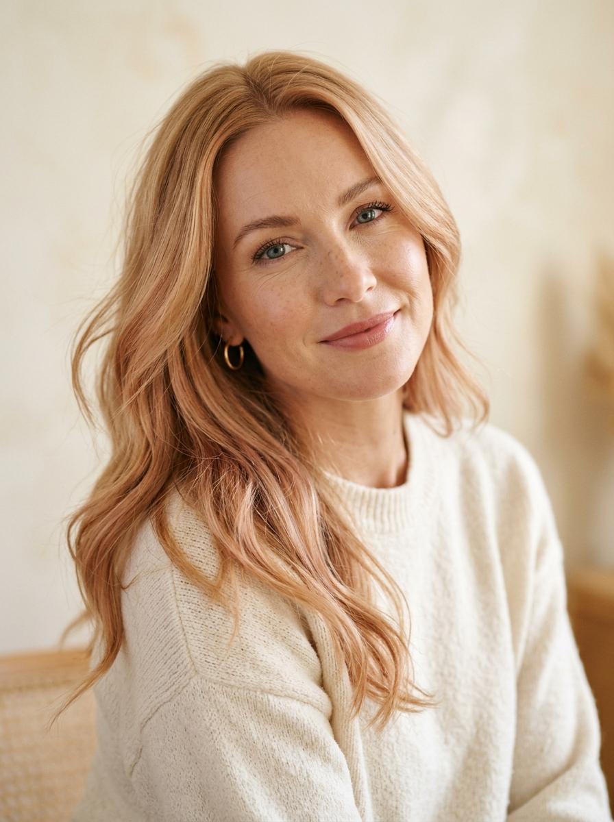 Erdbeerblond - Haarfarben Idee